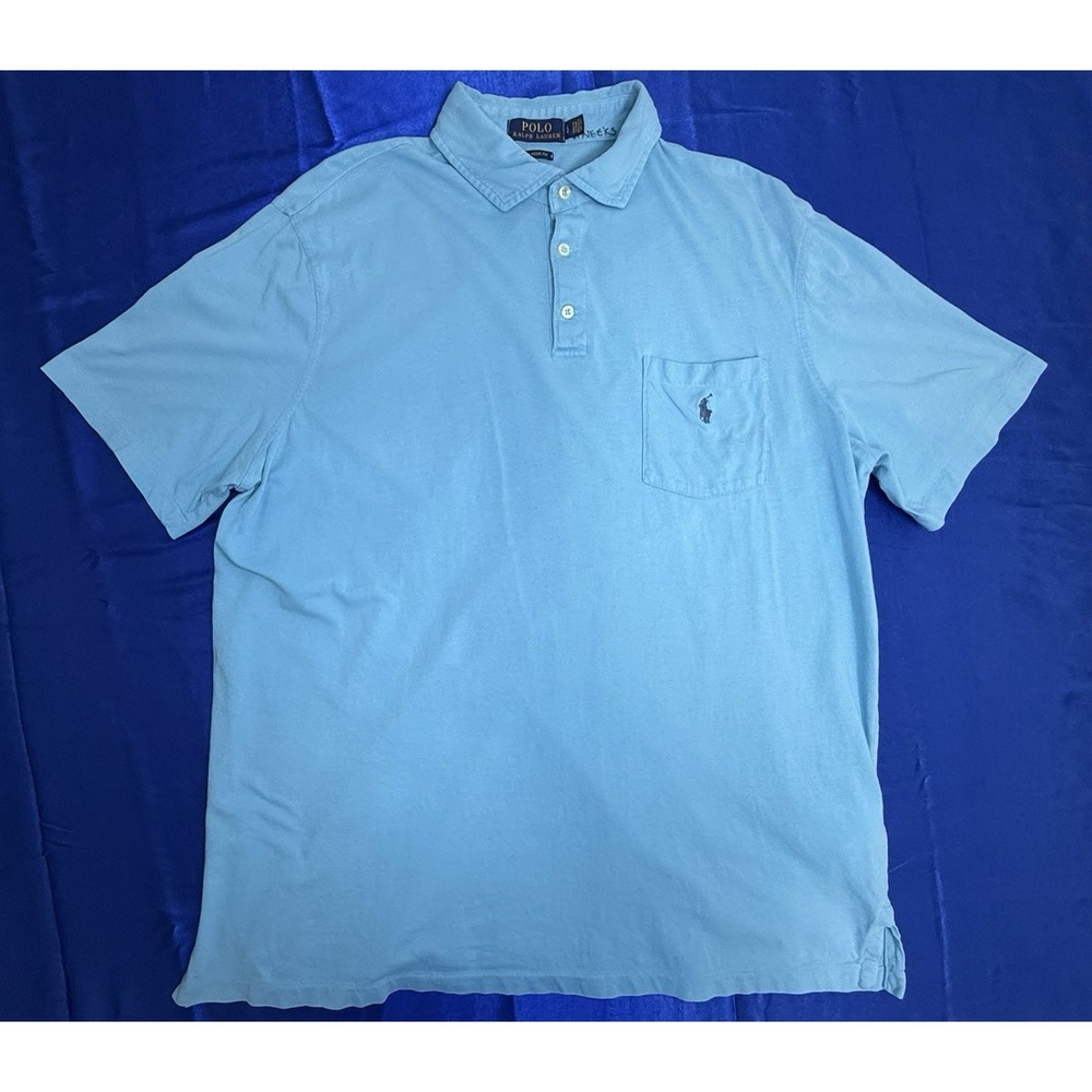 Polo Ralph Lauren Men's Large Classic Fit Light Blue Short Sleeve Polo